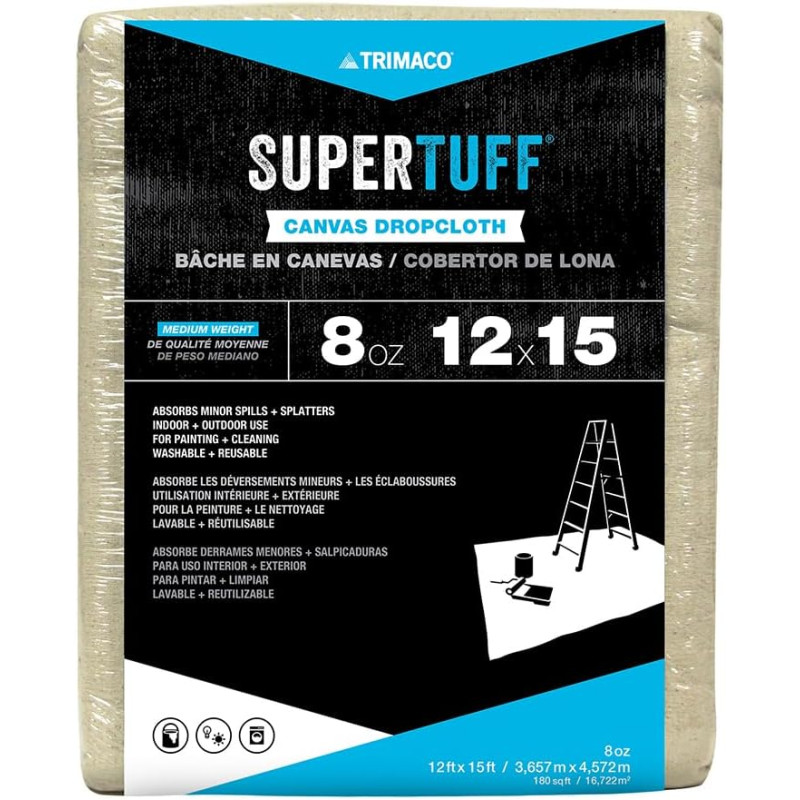 Trimaco 58903 12X15 8oz CANVAS DROP