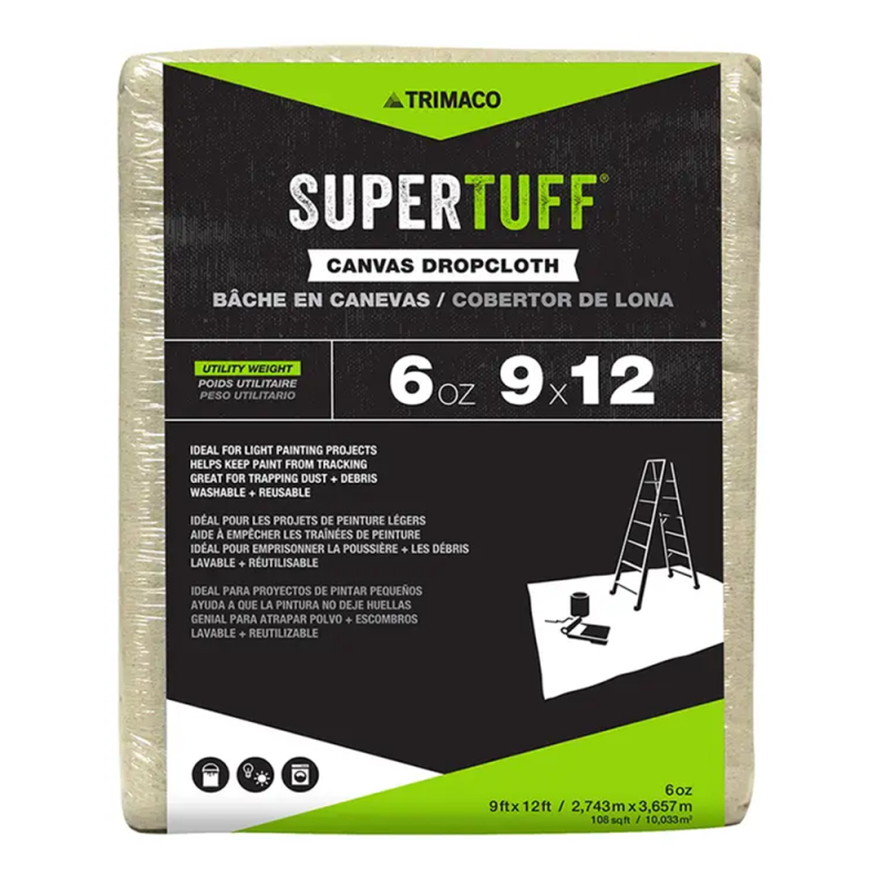 Trimaco 56701 9X12 6oz CANVAS DROP CLOTH