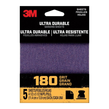 3 M 27367 5PK 180G 1/4 SAND SHEET 