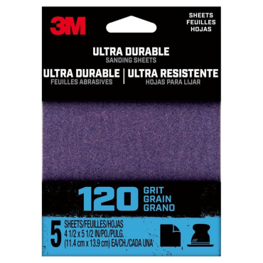 3 M 27368 5PK 120G 1/4 SAND SHEET 