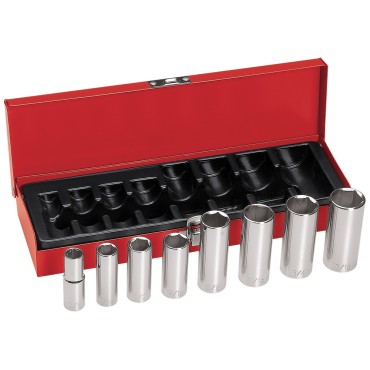 Klein 65502 8-Piece 3/8-Inch Drive Deep-Socket Set