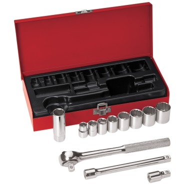 Klein 65504 12-Piece 3/8-Inch Drive Socket Wrench Set