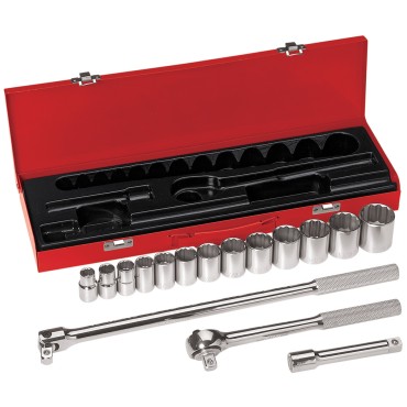 Klein 65512 16-Piece 1/2-Inch Drive Socket Wrench Set