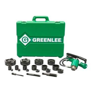 Greenlee 7310SB Hydraulic Knockout Kit with Hand Pump and Slug-Buster 1/2" - 4"