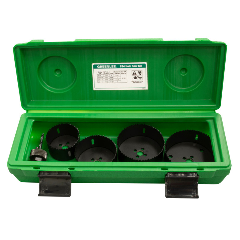 Greenlee Bi-Metal Hole Saw Kit Conduit Sizes 2-1/2" - 4"