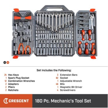 Crescent 180 Piece Mechanics Tool Set CTK180