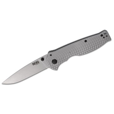SOG Flash FL Folding Knife 3.44" Stonewashed Drop Point Blade 14-18-01-57