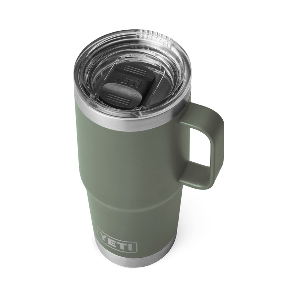 YETI Rambler 20 oz Travel Mug with Stronghold Lid Camp Green