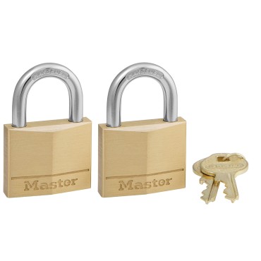 Master Lock 140T TWIN PAK KA BRASS PADLOCK