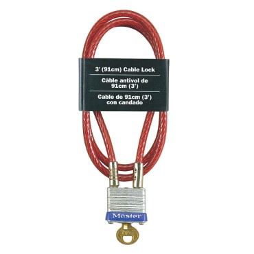 Master Lock 719D 3 INTEGRATED CABLE LOCK