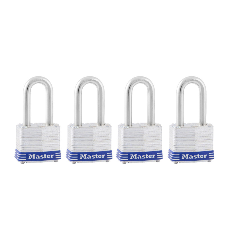Master Lock 3QLF 4PK 1-1/2 LONG PADLOCK