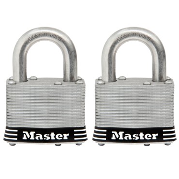 Master Lock 5SSTHC 2 2PK KA SS PADLOCK