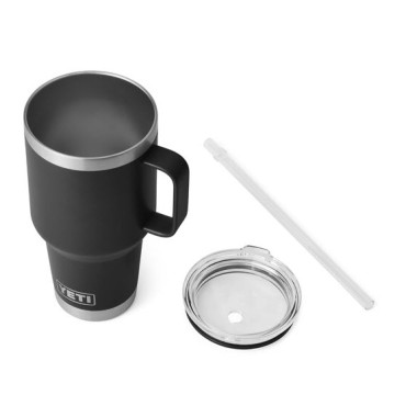 YETI Rambler 35 oz Mug with Straw Lid Black