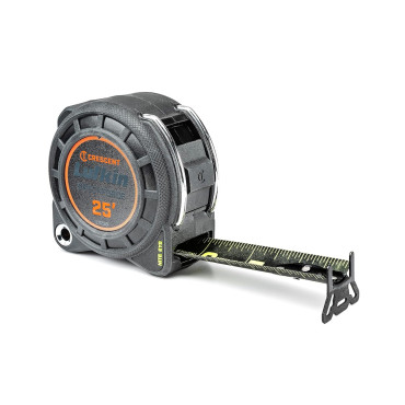 Crescent L1125B Tape Measure 1-3/16" x 25' Shockforce Nite Eye Dual Sided