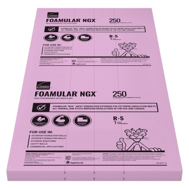 Owens Corning FOAMULAR XPS Board Insulation F250 1" x 48" x 96"