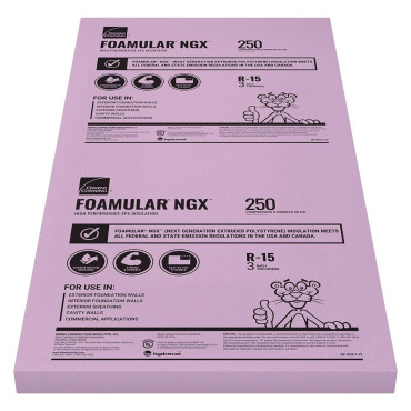 Owens Corning FOAMULAR XPS Board Insulation F250 3" x 4' x 8'