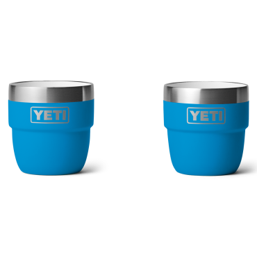 Yeti Rambler 4 oz Stackable Espresso Cups Big Wave Blue