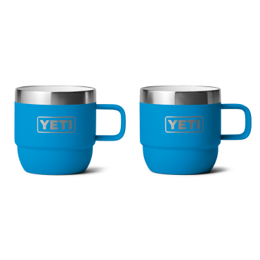 Yeti Rambler 6 oz Stackable Espresso Mugs Big Wave Blue