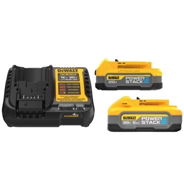 Dewalt DCBP315-2C 20V MAX POWERSTACK Lithium-Ion Batteries and Charger Starter Kit