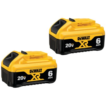 DEWALT 20V MAX* XR 6Ah Battery (2 Pack) DCB206-2