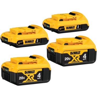 DEWALT 20V MAX* Lithium Ion Battery 4-Pack DCB324-4