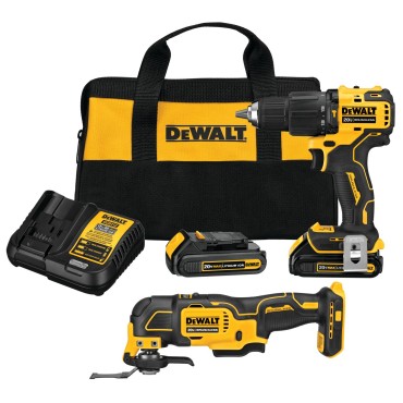 DEWALT ATOMIC™ 20V MAX* 1/2" Hammer Drill/Driver and Oscillating Multi-Tool Kit