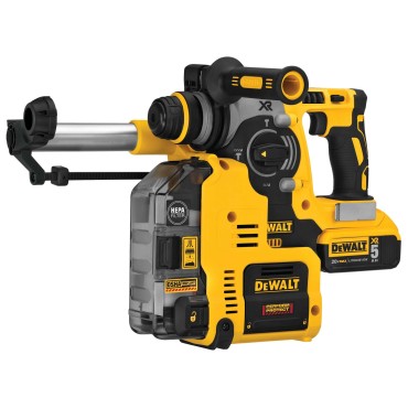 DEWALT 20V MAX* XR L-Shape 1" SDS Plus Rotary Hammer Kit with Dust Extractor
