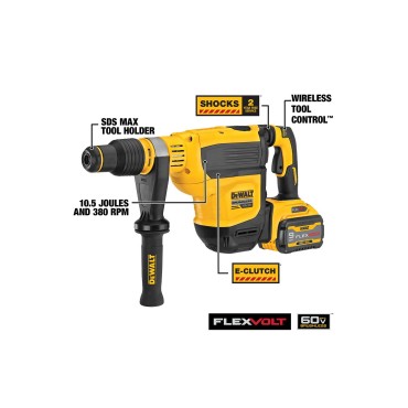 DEWALT 60V MAX* 1-3/4" SDS MAX Combination Rotary Hammer Kit