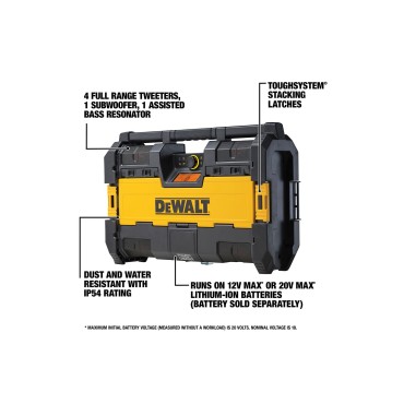 DEWALT ToughSystem® Radio + Charger DWST08810