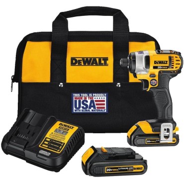 DeWalt DCF885C2 20V MAX 1/4" Impact Driver Kit