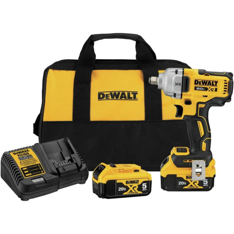 DeWALT DCF891P2 20V MAX XR® 1/2" Impact Wrench Kit with Hog Ring Anvil