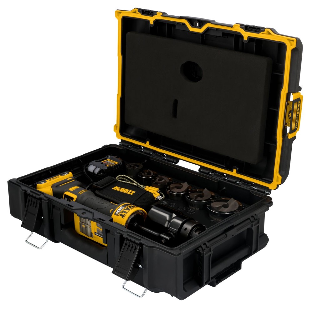 DeWalt 20V MAX Hydraulic Knockout Tool Kit with 1/2"-2" Punches & Dies