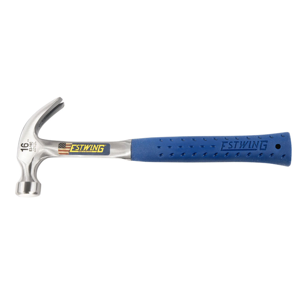 Wylaco Supply  Estwing 16 oz Curved Claw Hammer E3-16C