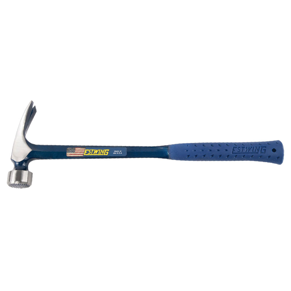 Estwing E3-25SM Framing Hammer - 25-Ounce Milled Face With Shock Reduction Grip, 18-Inch