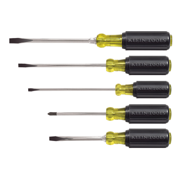 Klein 85075 5-Piece Cushion-Grip Screwdriver Set