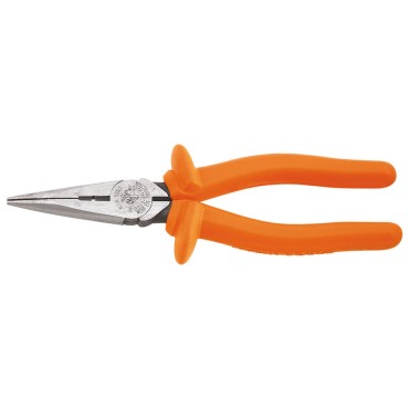 Klein D203-8N-INS 8" Insulated Heavy-Duty Long-Nose Pliers