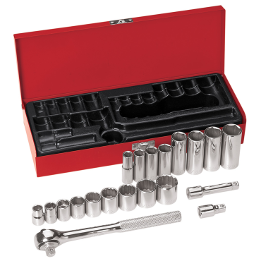 Klein 65508 Socket-Wrench Set 20-Pc. 3/8 Drive