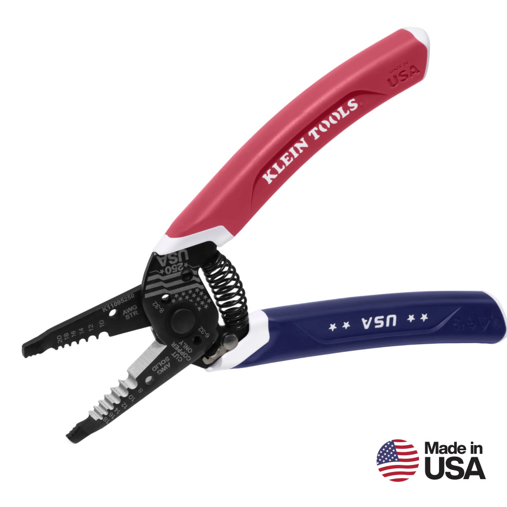 Klein 250th Edition Wire Stripper/Cutter, 8-20 AWG K11095250 Klein 250th Edition Wire Stripper/Cutter, 8-20 AWG K11095250