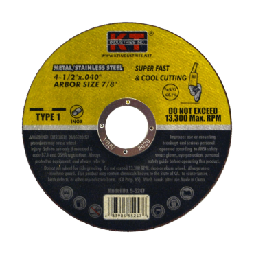 K-T Industries 5-5247 4-1/2 CUTOFF WHEEL