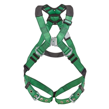 MSA V-Form™ Harness, Extra Large, Back D-Ring, Tongue Buckle Leg Straps