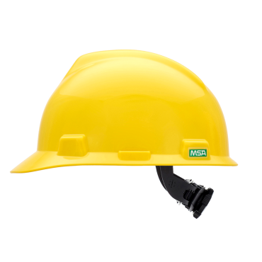 MSA 475360 Yellow V-Gard Slotted Hard Hat