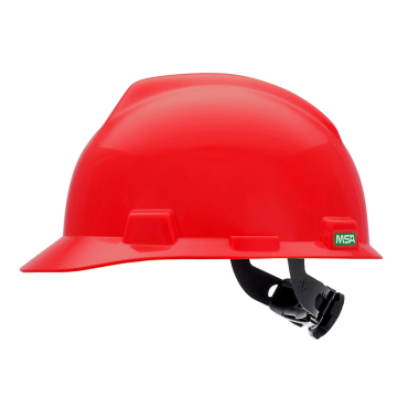 MSA 475363 Red V-Gard Non-Vented With Slots Hard Hat