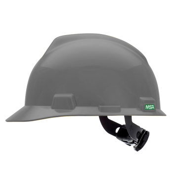 MSA 475364 V-Gard Slotted Hard Hat Gray