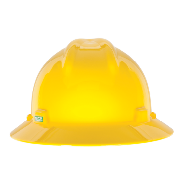 MSA 475366 V-Gard Non-Slotted Hard Hat w/Fas-Trac Yellow
