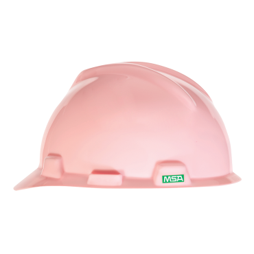 MSA Pink V-Gard Non-Vented With Slots Hard Hat