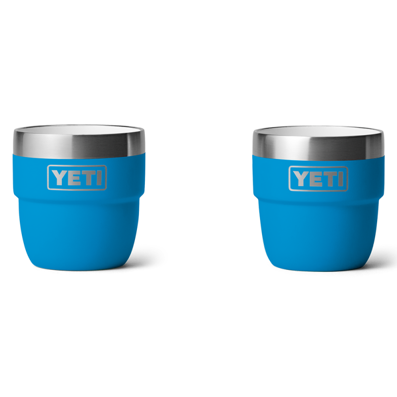 YETI Rambler 4 oz Stackable Espresso Cups Big Wave Blue