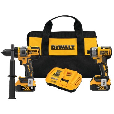 DeWalt 20V MAX* Hammer Drill and Impact Driver with FLEXVOLT ADVANTAGE™ Combo Kit DCK2100P2