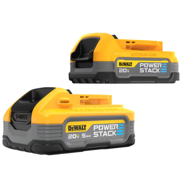 DEWALT POWERSTACK 20V 5Ah and Compact Batteries (2-Pack)