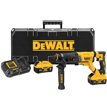 DEWALT 20V MAX* 1-1/8" SDS PLUS D-Handle Rotary Hammer Kit DCH263R2