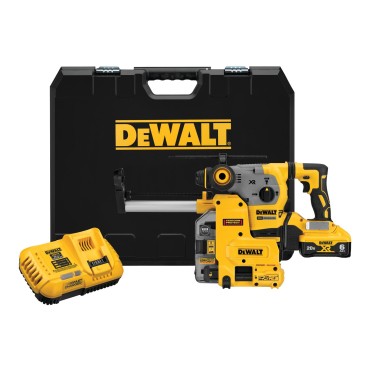 DEWALT 20V MAX* XR  1-1/8" L-Shape SDS PLUS Rotary Hammer Kit with Extractor